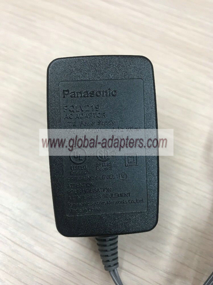 Original 6.5V DC 500mA Panasonic PQLV219 AC Power Supply Adapter Adaptor Charger